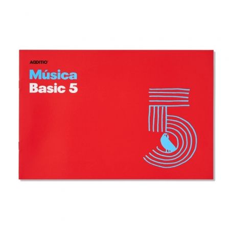 ADDITIO Bloc de música Basic 5 pentagramas Rojo